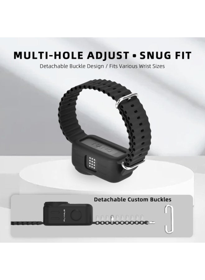 سوار واقي مقاوم للماء لجهاز DJI Osmo Nano، حزام معصم من السيليكون الناعم، حافظة كاملة، حزام متعدد الوظائف لكاميرا Osmo Nano الرياضية، حزام ساعة معصم - Image 2